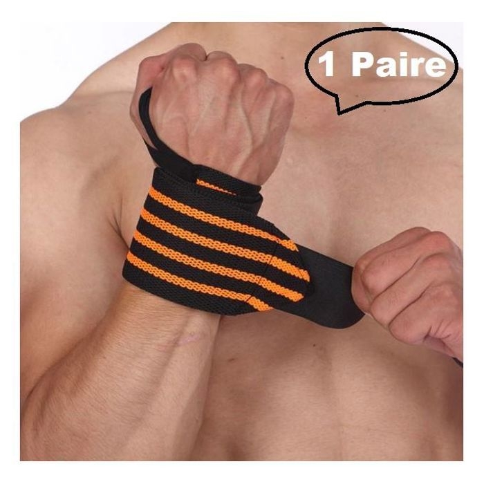 Bandes réglables et élastiques pour poignets Orange