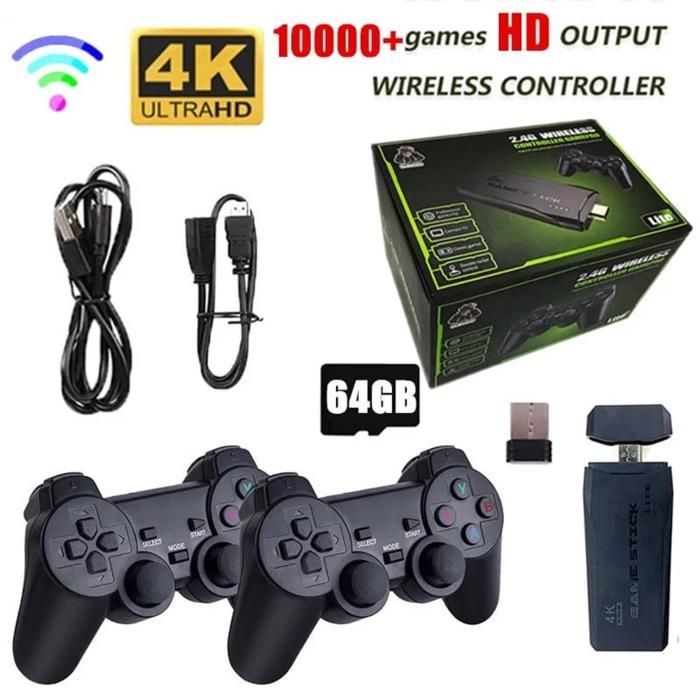 Console de jeu vidéo avec double manette sans fil