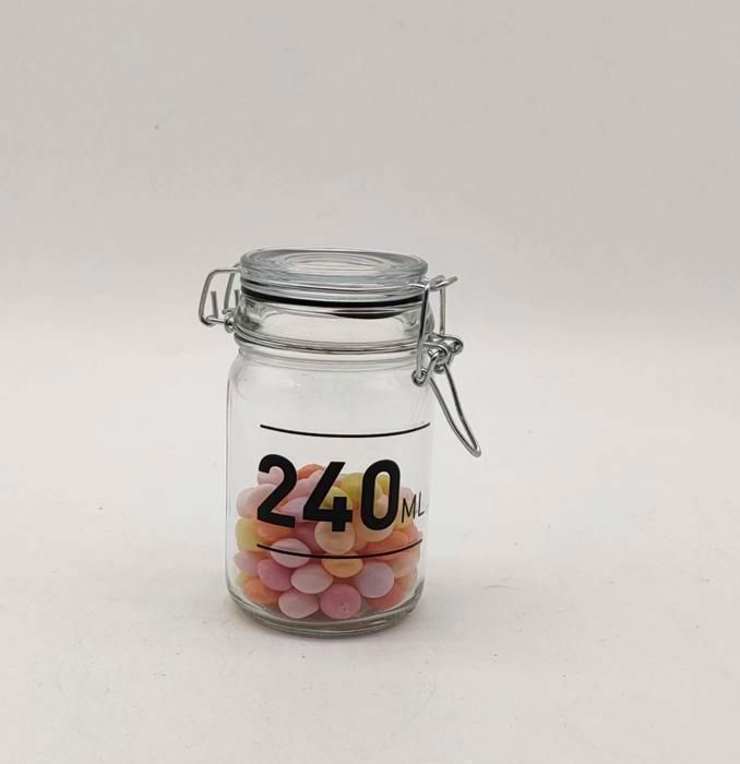 BOCAL DE RANGEMENT EN VERRE 240 ML AVEC COUVERCLE